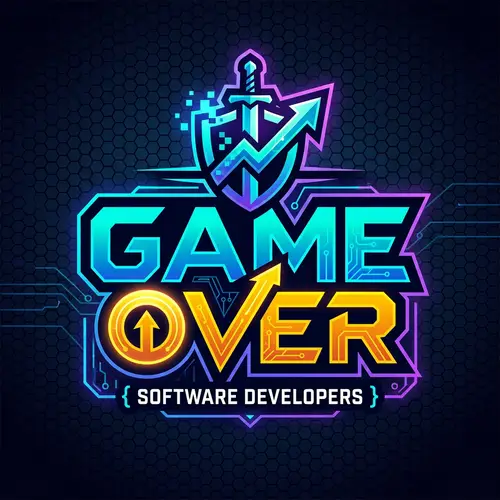 Game Over Development Team Logo | Tech & Game Culture