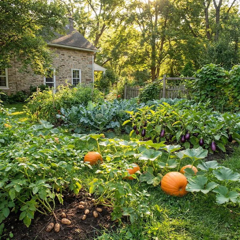 Abundant Veggie Patch in Sunny Backyard