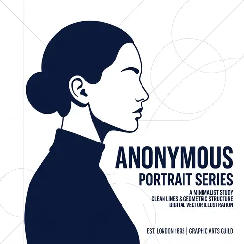 Kawano Yua Minimalist Portrait Inspired by Paul Rand | Adobe Illustrator