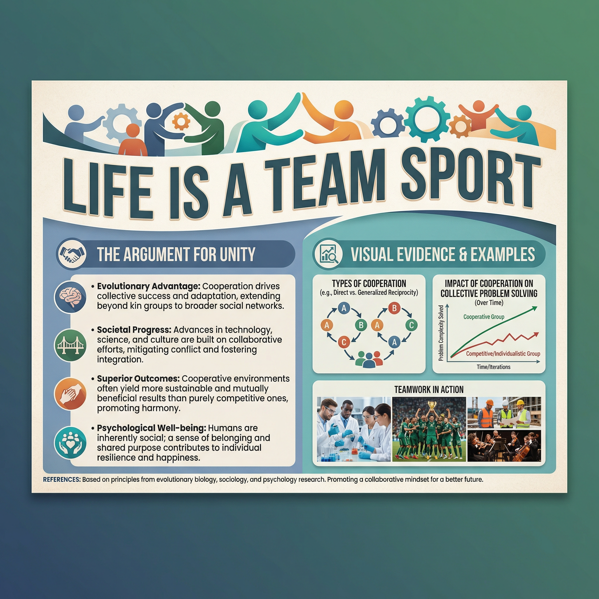 Teamwork In Sports Poster