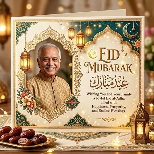 Eid Mubarak Greetings with My Picture