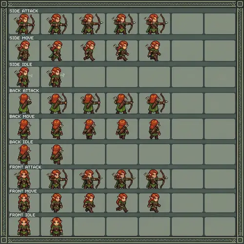 Dungeons and Dragons Pixel Art Sprite Sheet