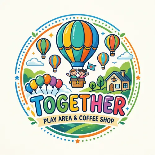 Colorful Children's Play Area & Coffee Shop Logo - Together