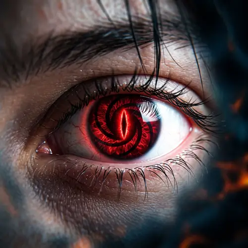 Naruto Eye with Red Slit Pupil & Spiraled Iris