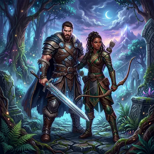 Rhysand & Feyre: Fantasy Book Cover Inspired Digital Painting