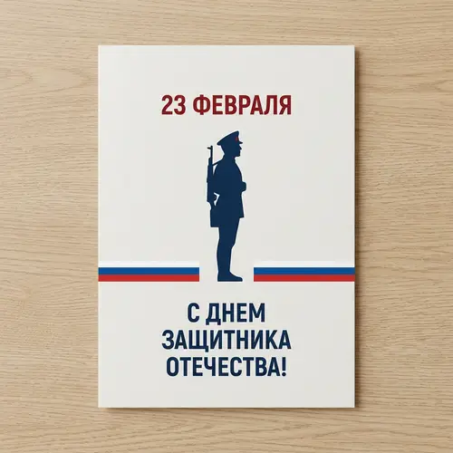 February 23 Defender of the Fatherland Day Greeting Card