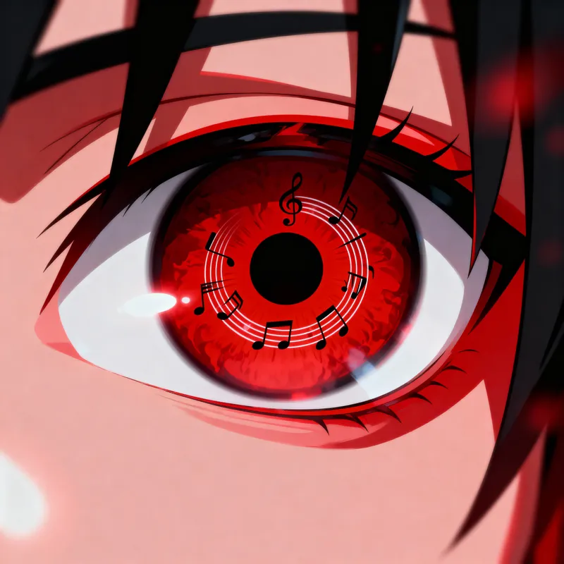Striking Anime Sharingan Eye Illustration