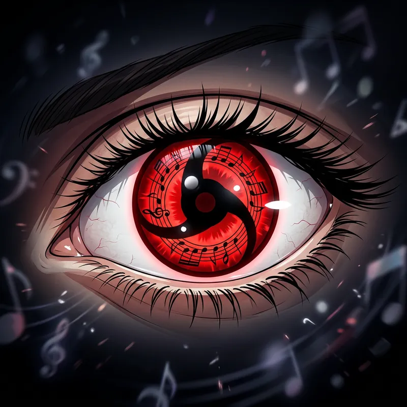 Striking Anime Sharingan Eye Illustration