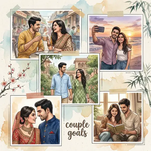 Stunning Indian Couples Watercolor Art