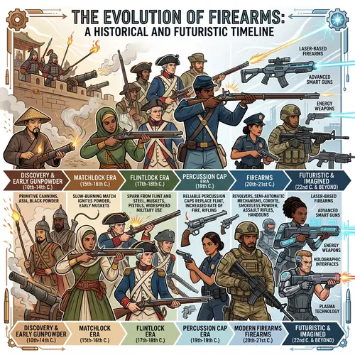 Evolution of Firearms: From Ancient Cannons to Futuristic Laser Weapons