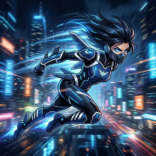 High-Speed Jet Plane Inspired Animated Character Design