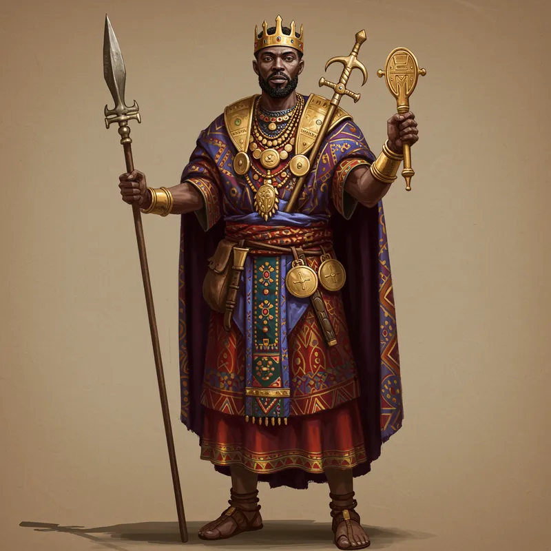 Medieval African King in Traditional Regalia Medieval African King in Traditional Regalia