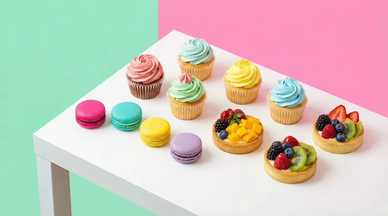 Vibrant Modern Pastry Photography Inspiration