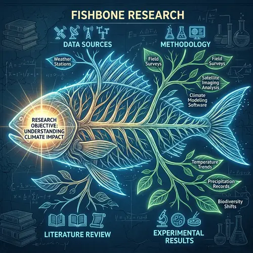 Fishbone Research Visualization | Problem, Causes, Data Points