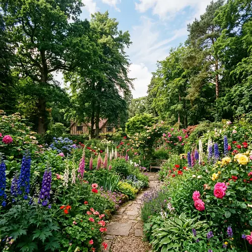 Colorful Garden Oasis for Tranquil Nature Experience