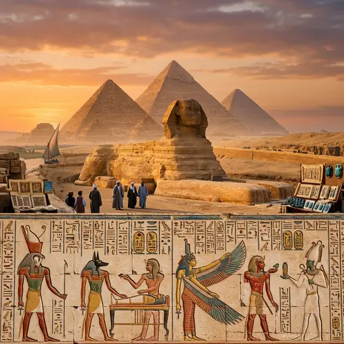 Explore Egyptian Culture: Hieroglyphics & Pyramids