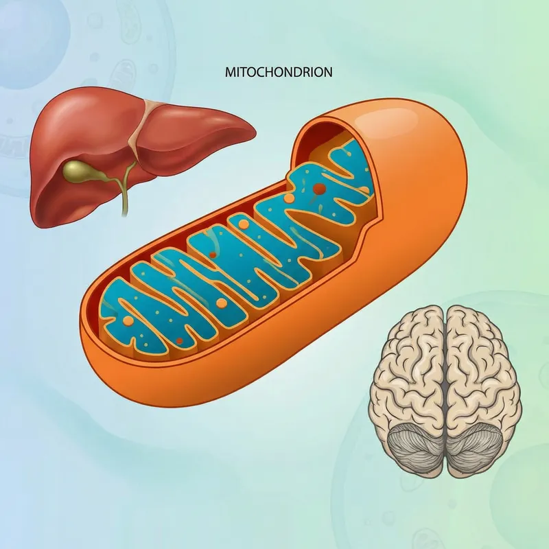 Detailed Mitochondria, Liver & Brain Organs