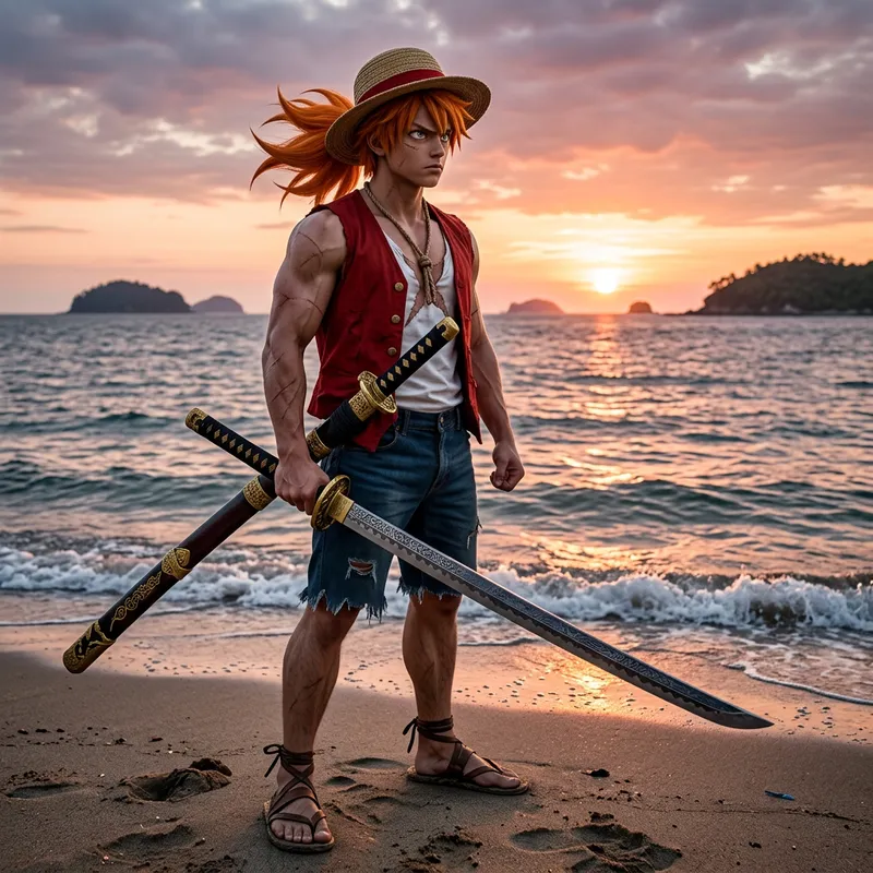 Ichigo Straw Hat Pirate: Epic Crossover Character Design