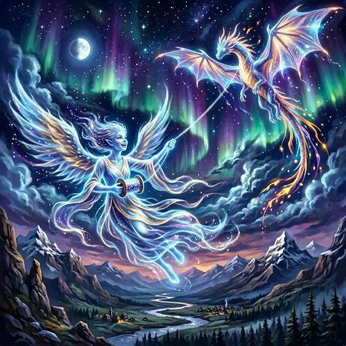 Supernatural Spirit Flying a Kite