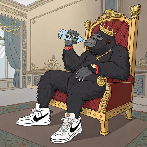 Gorilla Royalty: Cartoon Album Cover Art