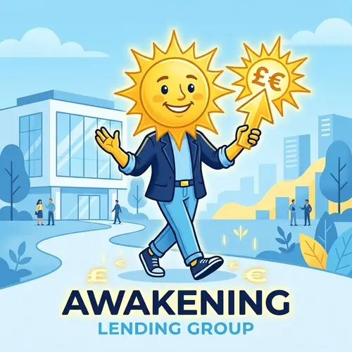 Creative Sun-Head Mascot for Awakening Loans