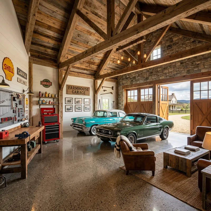 Stunning Farmhouse Garage Interior Design Stunning Farmhouse Garage Interior Design