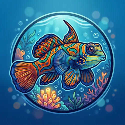 Colorful Tropical Fish Logo | Digital Illustration Design