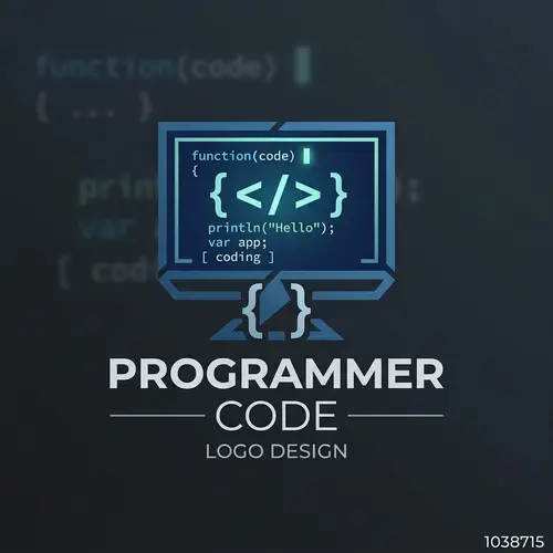 Modern Programmer Code Logo Icon Design