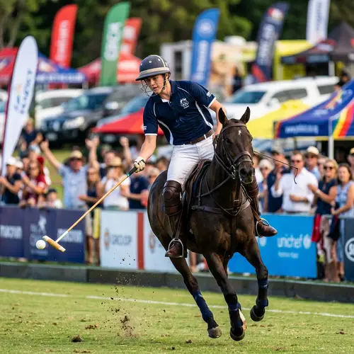 Dynamic Youth Polo: Olympic Student in Action