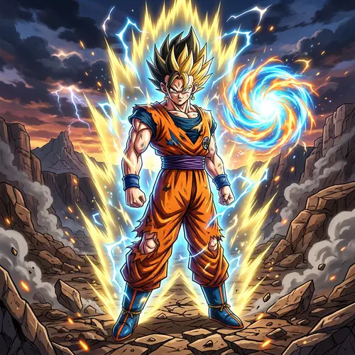 Gohan and Goku Fusion in Dragon Ball Universe