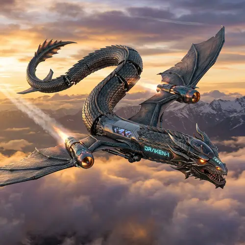Mythical Dragon Serpent Airplane Design