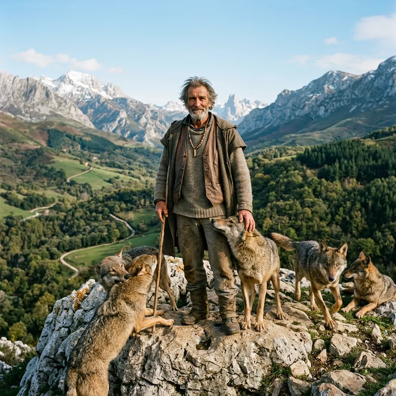 Man Raised by Wolves: Marcos Rodríguez Pantoja in Spanish Mountains Man Raised by Wolves: Marcos Rodríguez Pantoja in Spanish Mountains