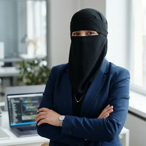 Muslim Woman's Tech Professional LinkedIn Profile Design