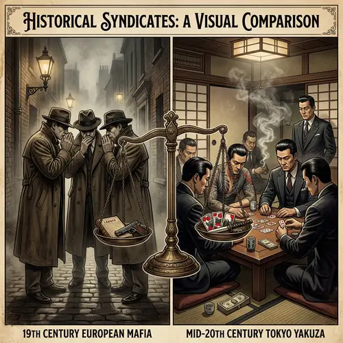 Historical Criminal Syndicates Comparison: European Mafia vs. Yakuza Clan