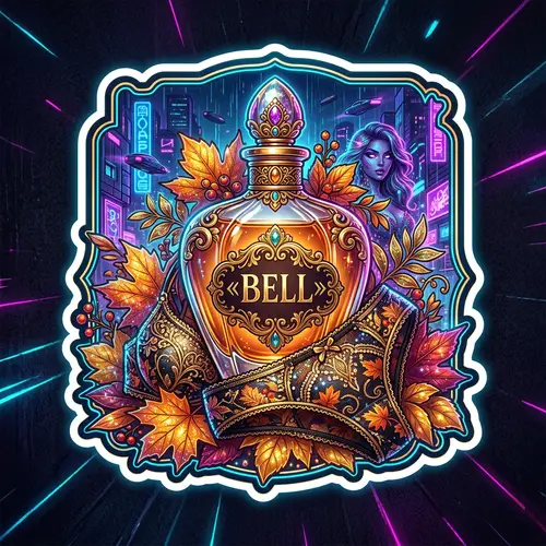 Hypnotic Siren: Cyberpunk Baroque Perfume Sticker