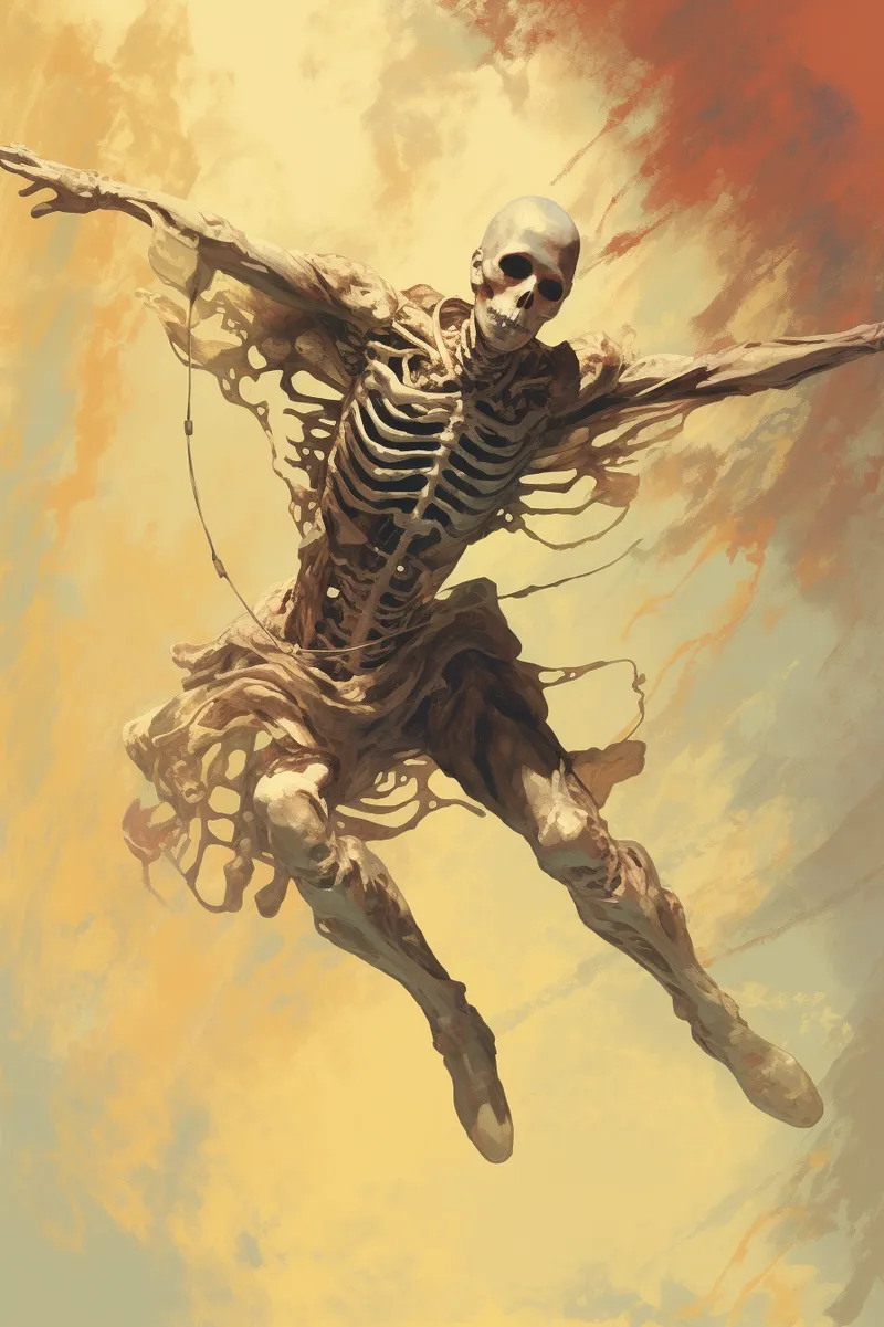 Weightless Chimeric Dancer in Surreal Futurism