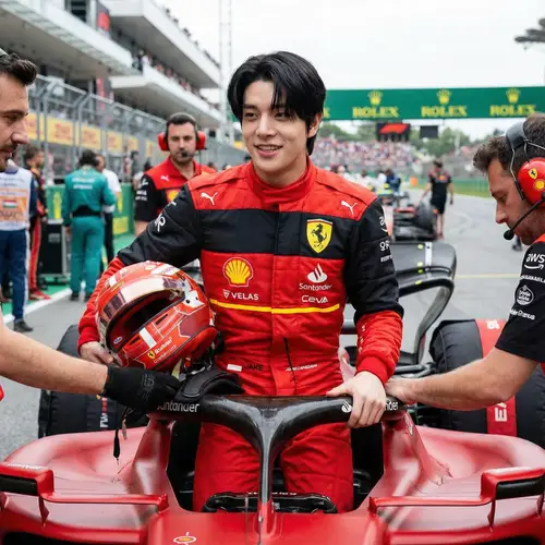 Enhypen's Jake in Ferrari F1 Suit