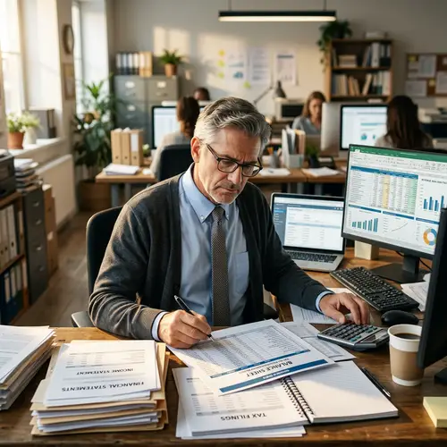 Accountant Preparing Financial Statements