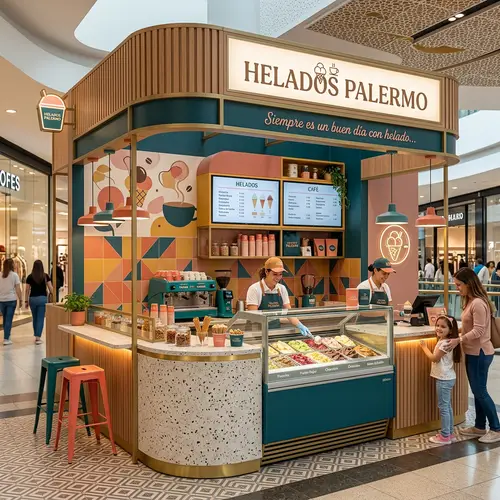 Trendy Ice Cream & Coffee Kiosk | Helados Palermo