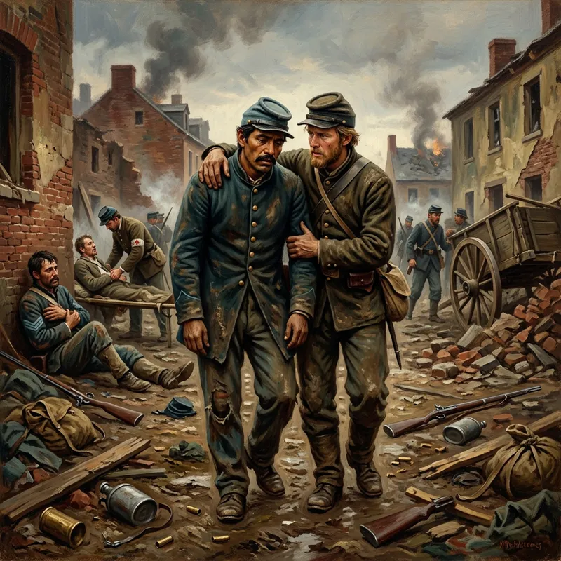 Friendship and War in Realism Art: Soldiers United in Chaos