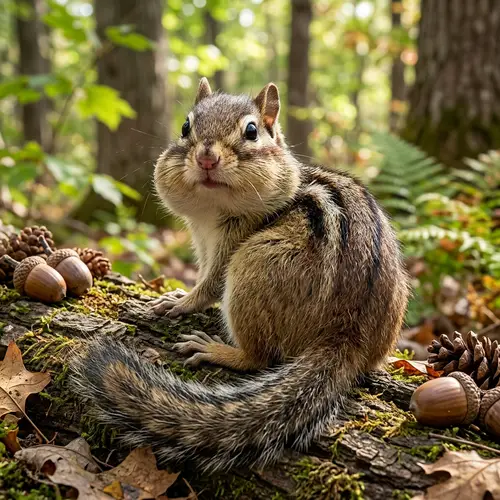 Charming Chipmunk with Large Hindquarters - Whimsical Pose
