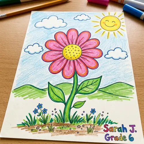 6th Grade Flower Drawing Ideas