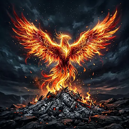 Fiery Phoenix Rising | Symbol of Resilience & Hope
