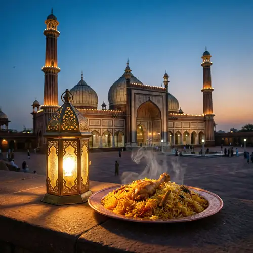 Illuminated Lantern & Mosque with Biriyani | Cultural Fusion