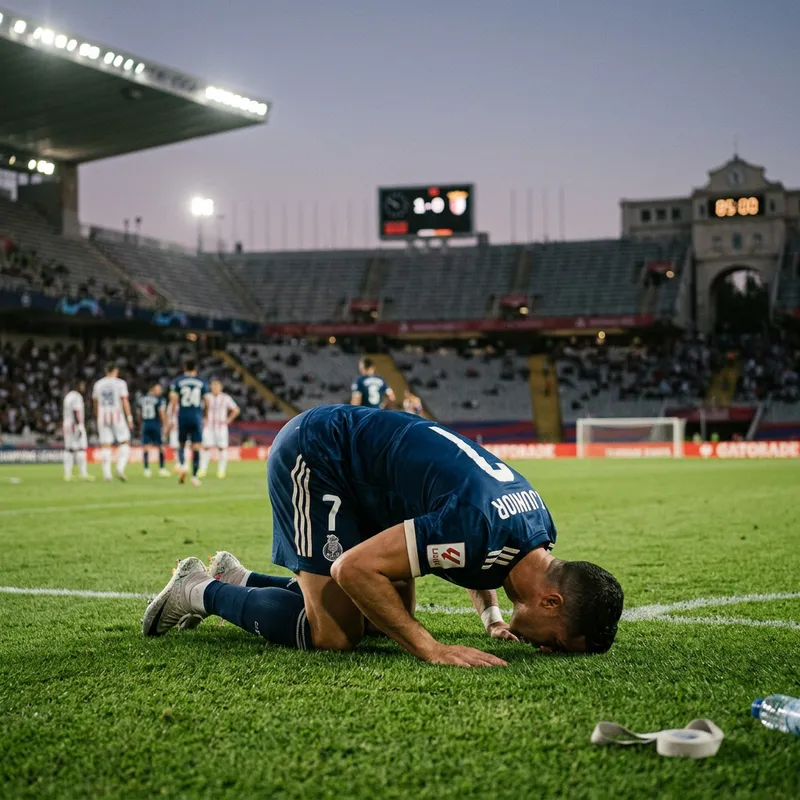 Ronaldo Prays Like a Muslim - Quiet Reflection in Prayer Posture