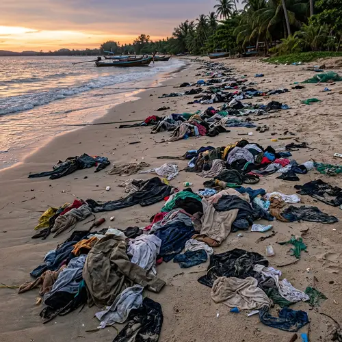 Unrecycled Clothing Found on Asian Beaches