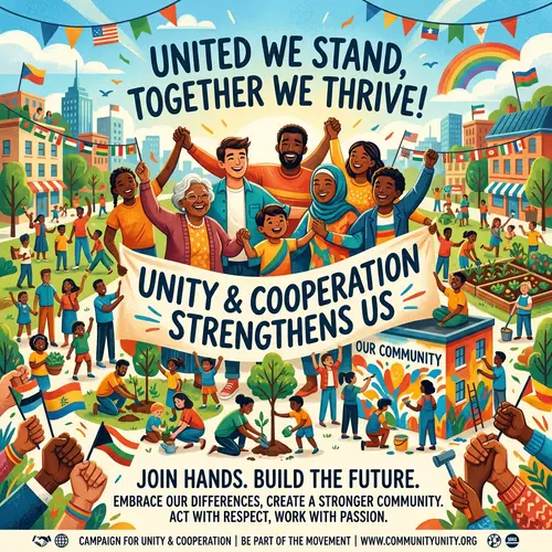 Unity and Cooperation Campaign Poster