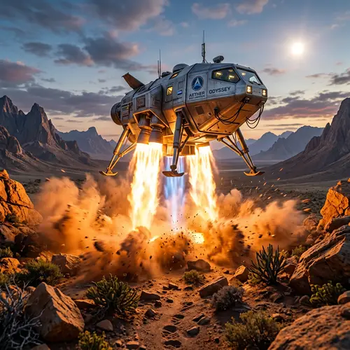 Spacecraft Landing on Earth-Like Planet