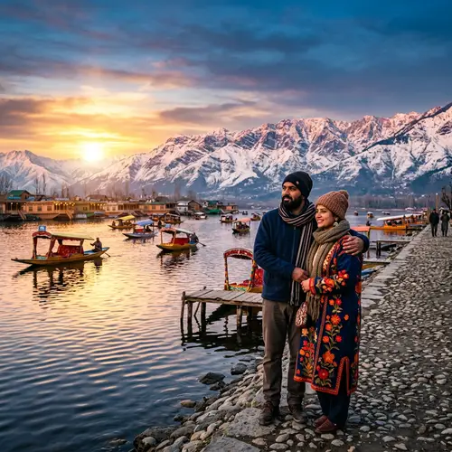 Romantic Sunset at Dal Lake, Kashmir