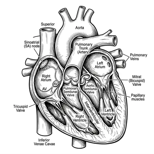 Internal Heart Anatomy: Chambers, Valves, Nodes & Major Vessels